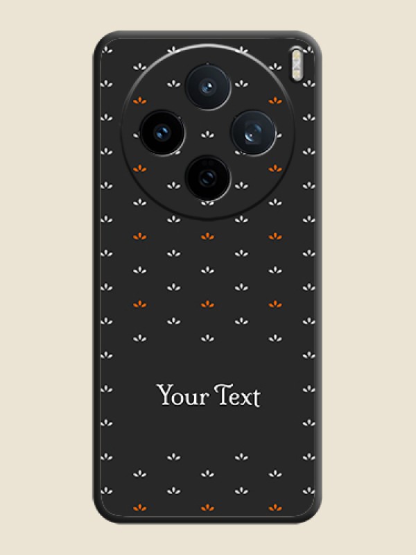 Custom Simple Pattern With Custom Text On Space Black Custom Soft Matte Mobile Back Cover - Vivo X200T 5G - alternate view