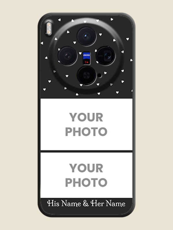 Custom Miniature Love Symbols with Name On Space Black Custom Soft Matte Mobile Back Cover - Vivo X300 5G - alternate view