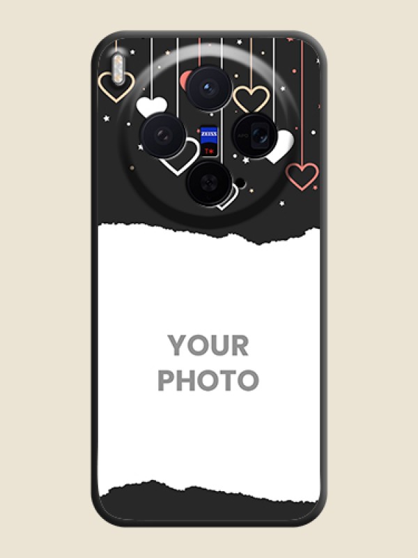 Custom Love Hangings with Splash Wave Picture On Space Black Custom Soft Matte Mobile Back Cover - Vivo X300 5G - alternate view