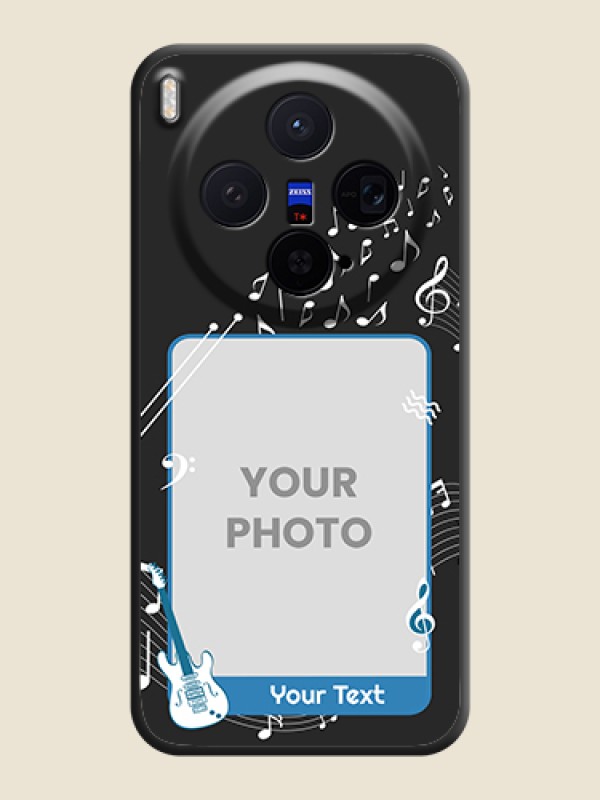 Custom Musical Theme Design with Text on Photo On Space Black Custom Soft Matte Mobile Back Cover - Vivo X300 5G - alternate view