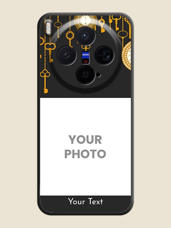 Custom Decorative Design with Text On Space Black Custom Soft Matte Mobile Back Cover - Vivo X300 5G - alternate view