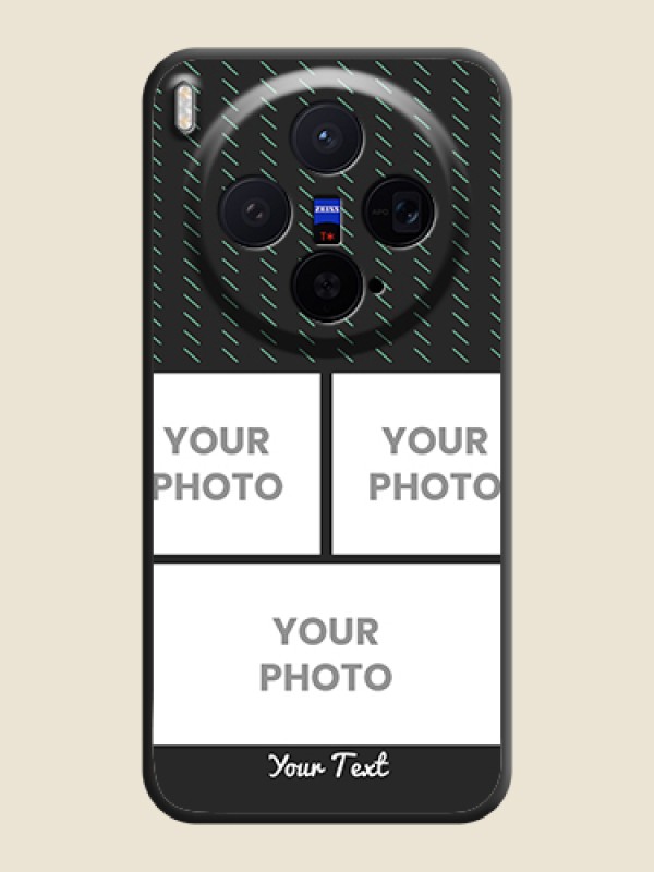 Custom Cross Dotted Pattern with 2 Image Holder On Space Black Custom Soft Matte Mobile Back Cover - Vivo X300 5G - alternate view