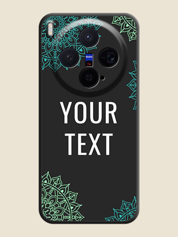 Custom Your Name with Floral Design On Space Black Custom Soft Matte Mobile Back Cover - Vivo X300 5G - alternate view