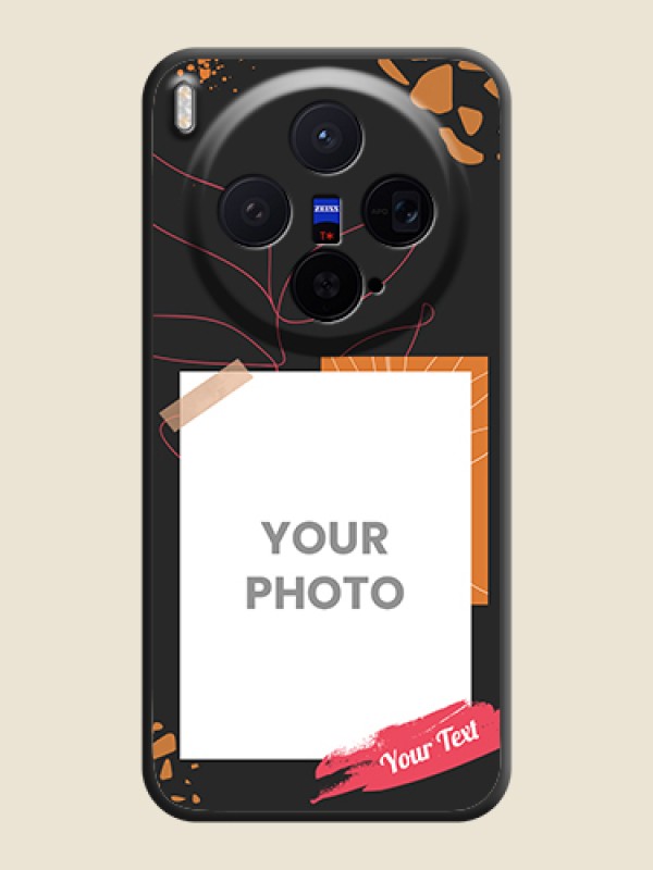 Custom Orange Photo Frame On Space Black Custom Soft Matte Mobile Back Cover - Vivo X300 5G - alternate view