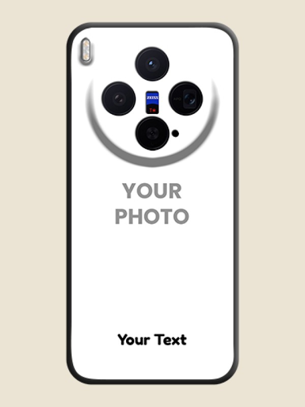 Custom Full Single Pic Upload With Text On Space Black Custom Soft Matte Mobile Back Cover - Vivo X300 5G - alternate view