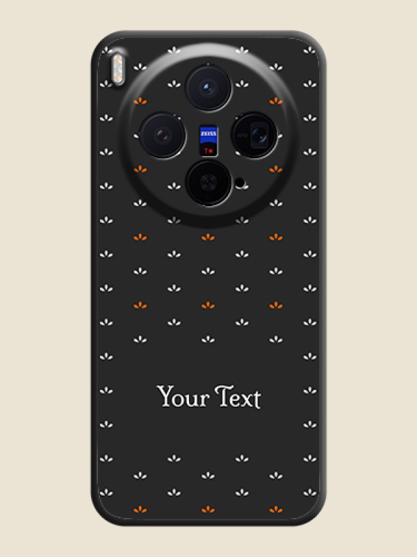 Custom Simple Pattern With Custom Text On Space Black Custom Soft Matte Mobile Back Cover - Vivo X300 5G - alternate view
