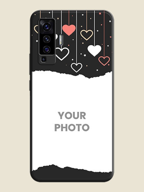 Custom Love Hangings with Splash Wave Picture on Space Black Custom Soft Matte Phone Back Cover - Vivo X50  - alternate view