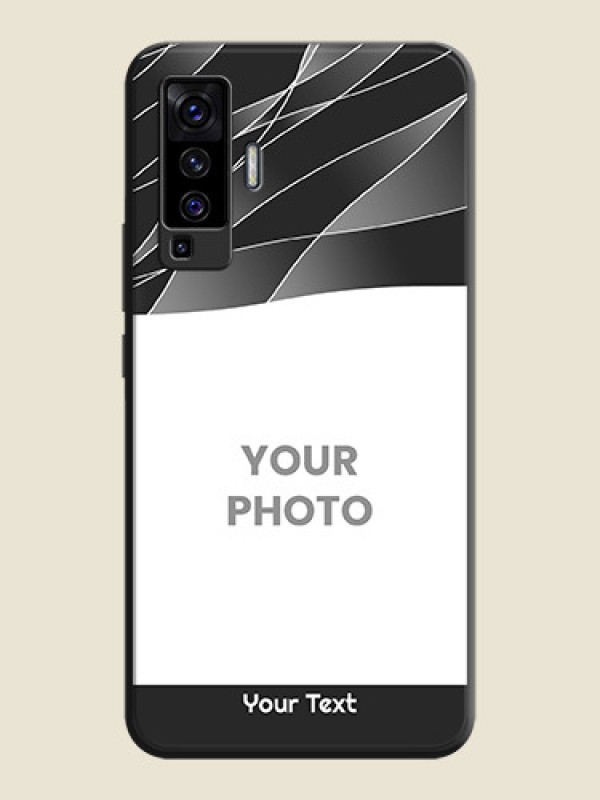 Custom Mixed Wave Lines - Photo on Space Black Soft Matte Mobile Cover - Vivo X50  - alternate view