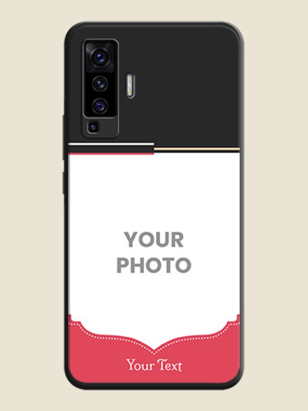 Custom Classic Plain Design with Name - Photo on Space Black Soft Matte Phone Cover - Vivo X50  - alternate view