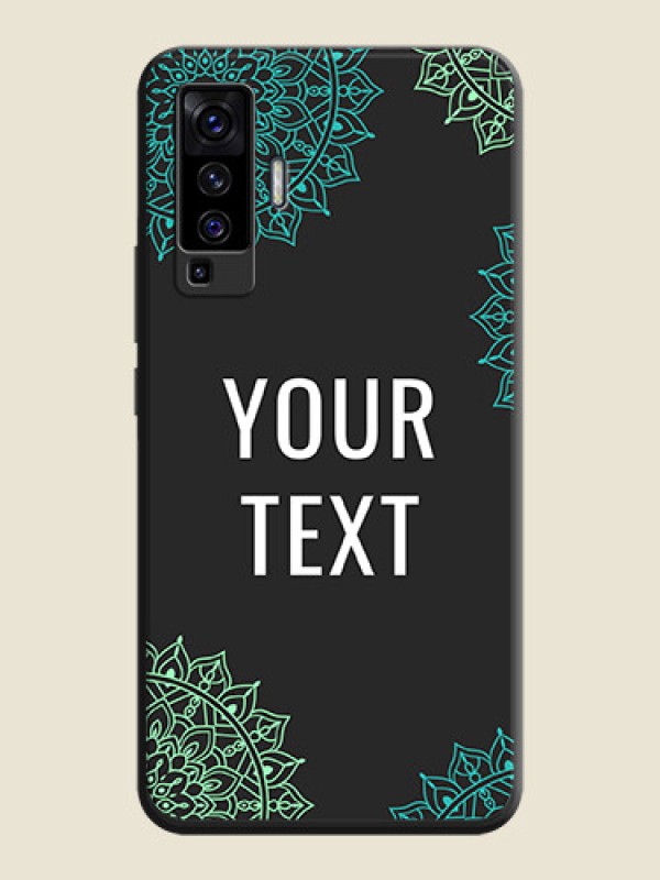 Custom Your Name with Floral Design on Space Black Custom Soft Matte Back Cover - Vivo X50  - alternate view