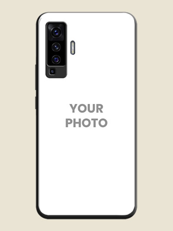 Custom Full Single Pic Upload On Space Black Personalized Soft Matte Phone Covers -Vivo X50 5G - alternate view