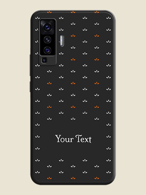 Custom Simple Pattern With Custom Text On Space Black Personalized Soft Matte Phone Covers -Vivo X50 5G - alternate view