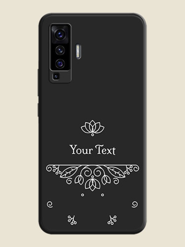 Custom Lotus Garden Custom Text On Space Black Personalized Soft Matte Phone Covers -Vivo X50 5G - alternate view