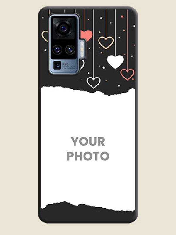 Custom Love Hangings with Splash Wave Picture on Space Black Custom Soft Matte Phone Back Cover - Vivo X50 Pro 5G - alternate view