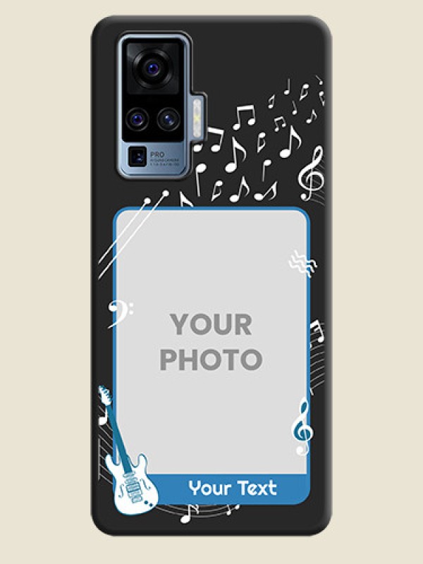 Custom Musical Theme Design with Text - Photo on Space Black Soft Matte Mobile Case - Vivo X50 Pro 5G - alternate view