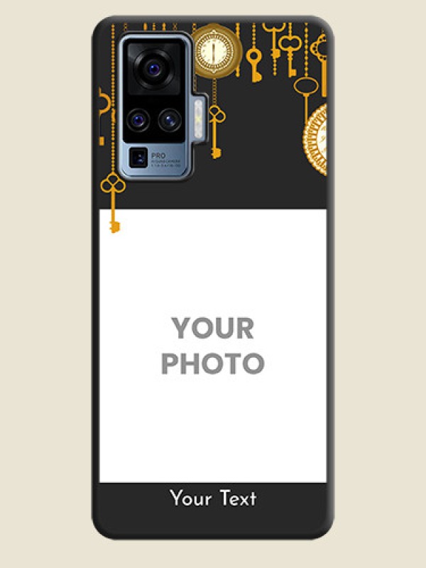 Custom Decorative Design with Text on Space Black Custom Soft Matte Back Cover - Vivo X50 Pro 5G - alternate view