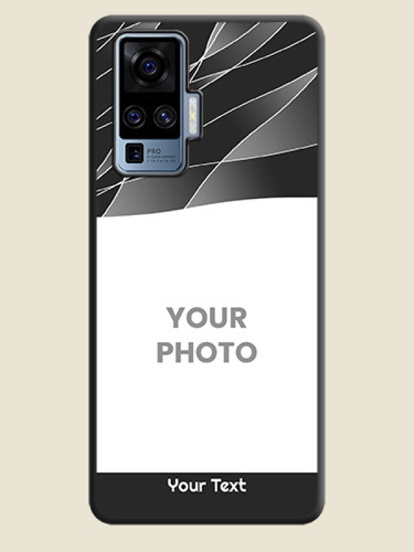 Custom Mixed Wave Lines - Photo on Space Black Soft Matte Mobile Cover - Vivo X50 Pro 5G - alternate view