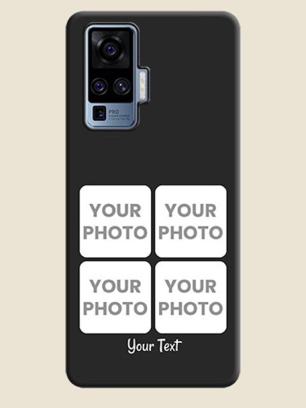 Custom Floral Art with 6 Image Holder - Photo on Space Black Soft Matte Mobile Case - Vivo X50 Pro 5G - alternate view