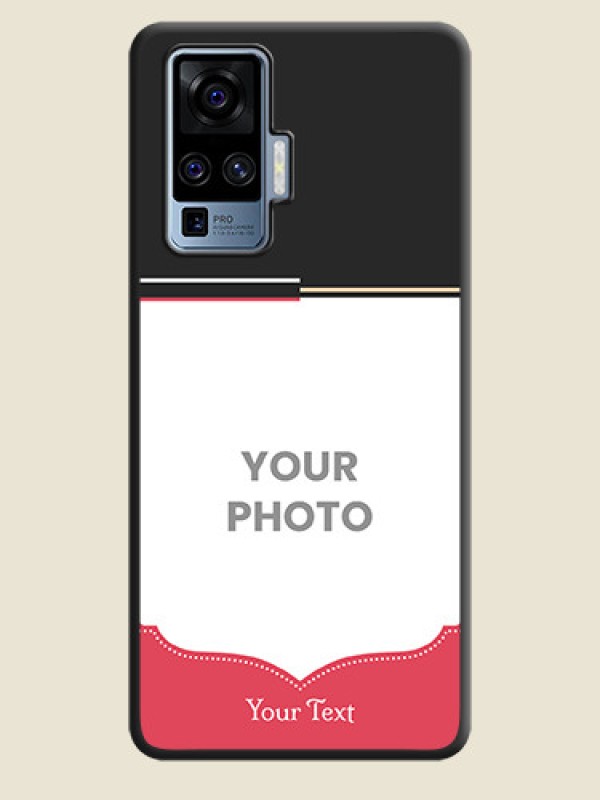 Custom Classic Plain Design with Name - Photo on Space Black Soft Matte Phone Cover - Vivo X50 Pro 5G - alternate view