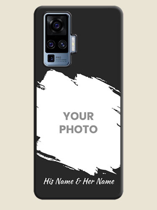 Custom Grunge Brush Strokes - Photo on Space Black Soft Matte Back Cover - Vivo X50 Pro 5G - alternate view