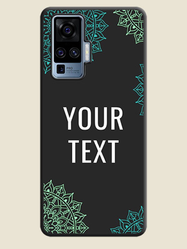 Custom Your Name with Floral Design on Space Black Custom Soft Matte Back Cover - Vivo X50 Pro 5G - alternate view