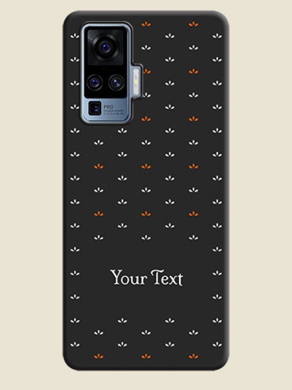 Custom Simple Pattern With Custom Text On Space Black Personalized Soft Matte Phone Covers -Vivo X50 Pro 5G - alternate view