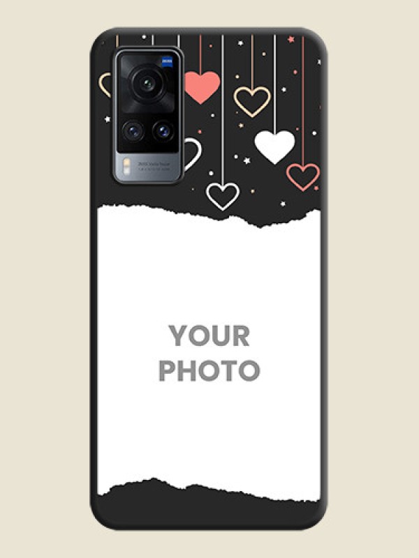 Custom Love Hangings with Splash Wave Picture on Space Black Custom Soft Matte Phone Back Cover - Vivo X60 - alternate view