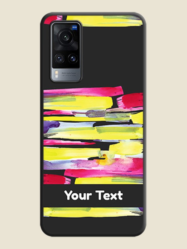Custom Brush Coloured on Space Black Personalized Soft Matte Phone Covers - Vivo X60 - alternate view