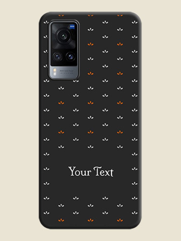 Custom Simple Pattern With Custom Text On Space Black Personalized Soft Matte Phone Covers -Vivo X60 5G - alternate view