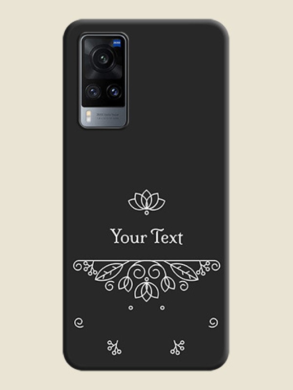Custom Lotus Garden Custom Text On Space Black Personalized Soft Matte Phone Covers -Vivo X60 5G - alternate view