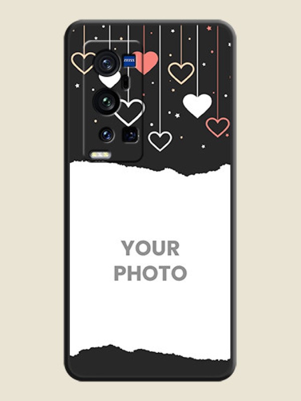 Custom Love Hangings with Splash Wave Picture on Space Black Custom Soft Matte Phone Back Cover - Vivo X60 Pro Plus - alternate view