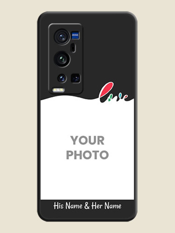 Custom Fall in Love Pattern with Picture on Photo on Space Black Soft Matte Mobile Case - Vivo X60 Pro Plus - alternate view