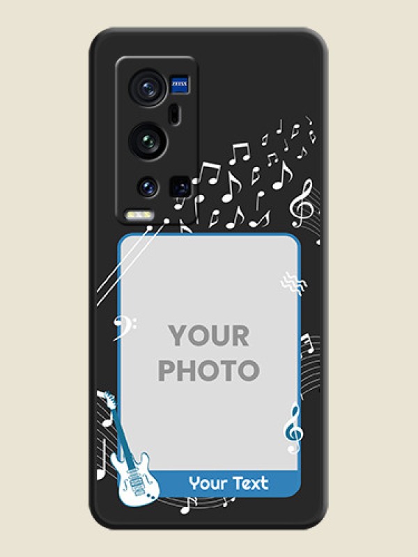 Custom Musical Theme Design with Text on Photo on Space Black Soft Matte Mobile Case - Vivo X60 Pro Plus - alternate view