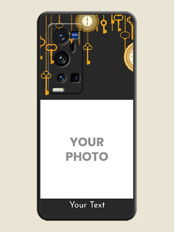 Custom Decorative Design with Text on Space Black Custom Soft Matte Back Cover - Vivo X60 Pro Plus - alternate view