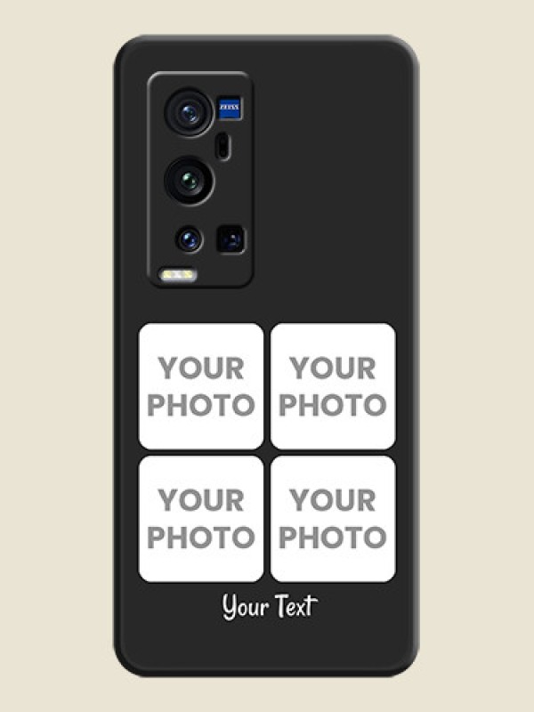 Custom Floral Art with 6 Image Holder on Photo on Space Black Soft Matte Mobile Case - Vivo X60 Pro Plus - alternate view