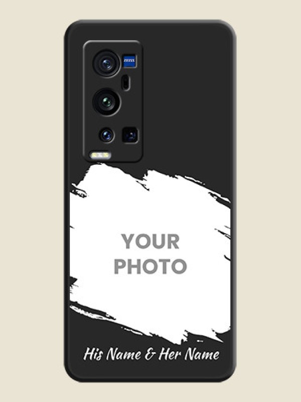 Custom Grunge Brush Strokes on Photo on Space Black Soft Matte Back Cover - Vivo X60 Pro Plus - alternate view