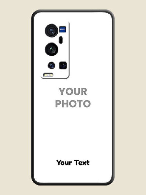 Custom Full Single Pic Upload With Text On Space Black Personalized Soft Matte Phone Covers -Vivo X60 Pro Plus 5G - alternate view