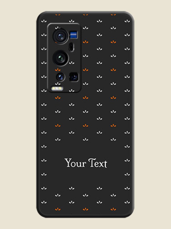 Custom Simple Pattern With Custom Text On Space Black Personalized Soft Matte Phone Covers -Vivo X60 Pro Plus 5G - alternate view