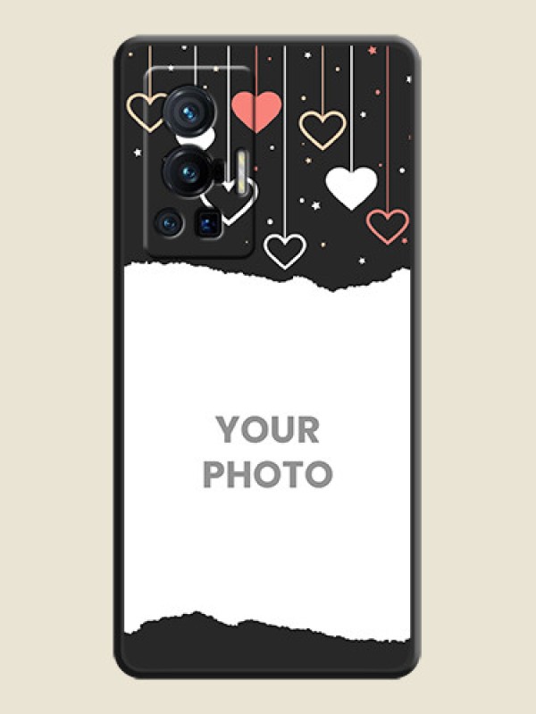 Custom Love Hangings with Splash Wave Picture on Space Black Custom Soft Matte Phone Back Cover - Vivo X70 Pro 5G - alternate view