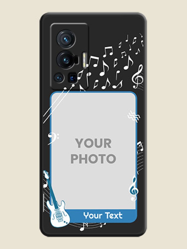 Custom Musical Theme Design with Text on Photo on Space Black Soft Matte Mobile Case - Vivo X70 Pro 5G - alternate view