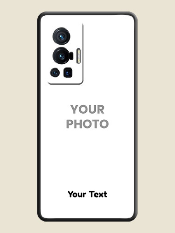 Custom Full Single Pic Upload With Text On Space Black Personalized Soft Matte Phone Covers -Vivo X70 Pro 5G - alternate view
