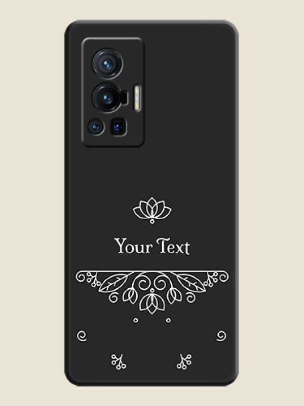 Custom Lotus Garden Custom Text On Space Black Personalized Soft Matte Phone Covers -Vivo X70 Pro 5G - alternate view