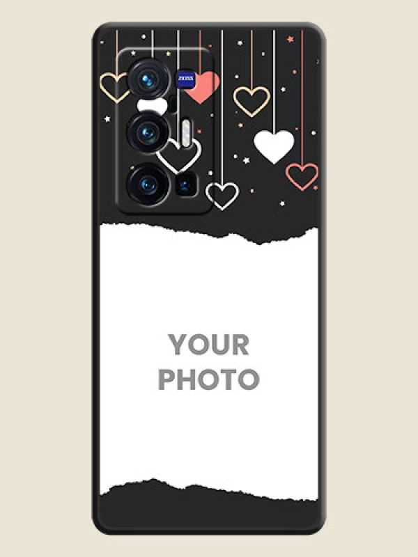 Custom Love Hangings with Splash Wave Picture on Space Black Custom Soft Matte Phone Back Cover - Vivo X70 Pro Plus 5G - alternate view