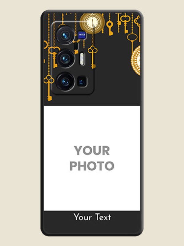 Custom Decorative Design with Text on Space Black Custom Soft Matte Back Cover - Vivo X70 Pro Plus 5G - alternate view