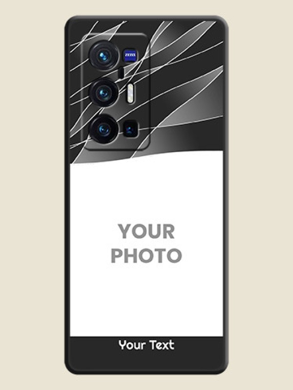 Custom Mixed Wave Lines on Photo on Space Black Soft Matte Mobile Cover - Vivo X70 Pro Plus 5G - alternate view