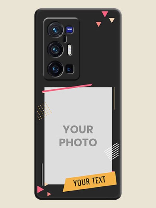 Custom Photo Frame with Triangle Small Dots on Photo on Space Black Soft Matte Back Cover - Vivo X70 Pro Plus 5G - alternate view