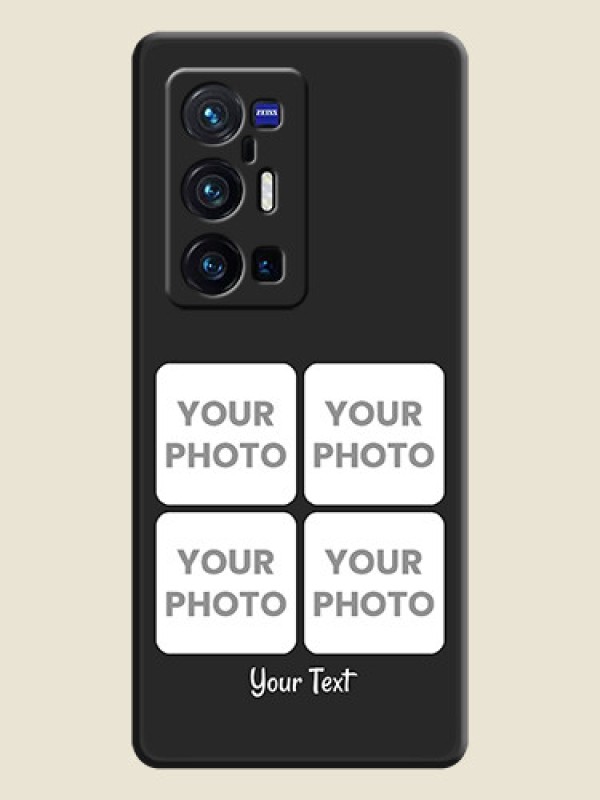 Custom Floral Art with 6 Image Holder on Photo on Space Black Soft Matte Mobile Case - Vivo X70 Pro Plus 5G - alternate view
