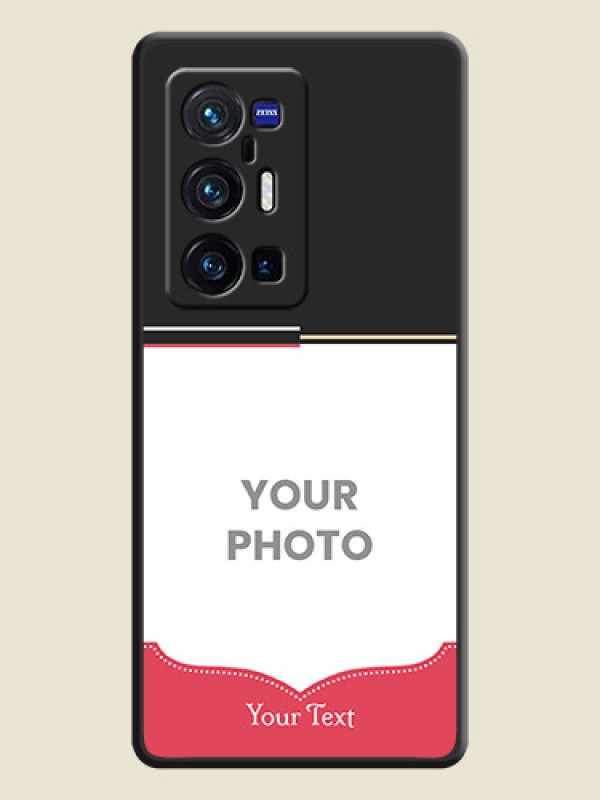 Custom Classic Plain Design with Name on Photo on Space Black Soft Matte Phone Cover - Vivo X70 Pro Plus 5G - alternate view