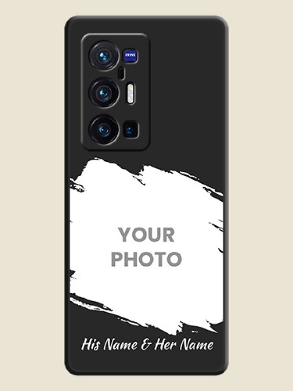 Custom Grunge Brush Strokes on Photo on Space Black Soft Matte Back Cover - Vivo X70 Pro Plus 5G - alternate view