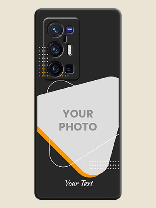 Custom Yellow Triangle on Photo on Space Black Soft Matte Phone Cover - Vivo X70 Pro Plus 5G - alternate view